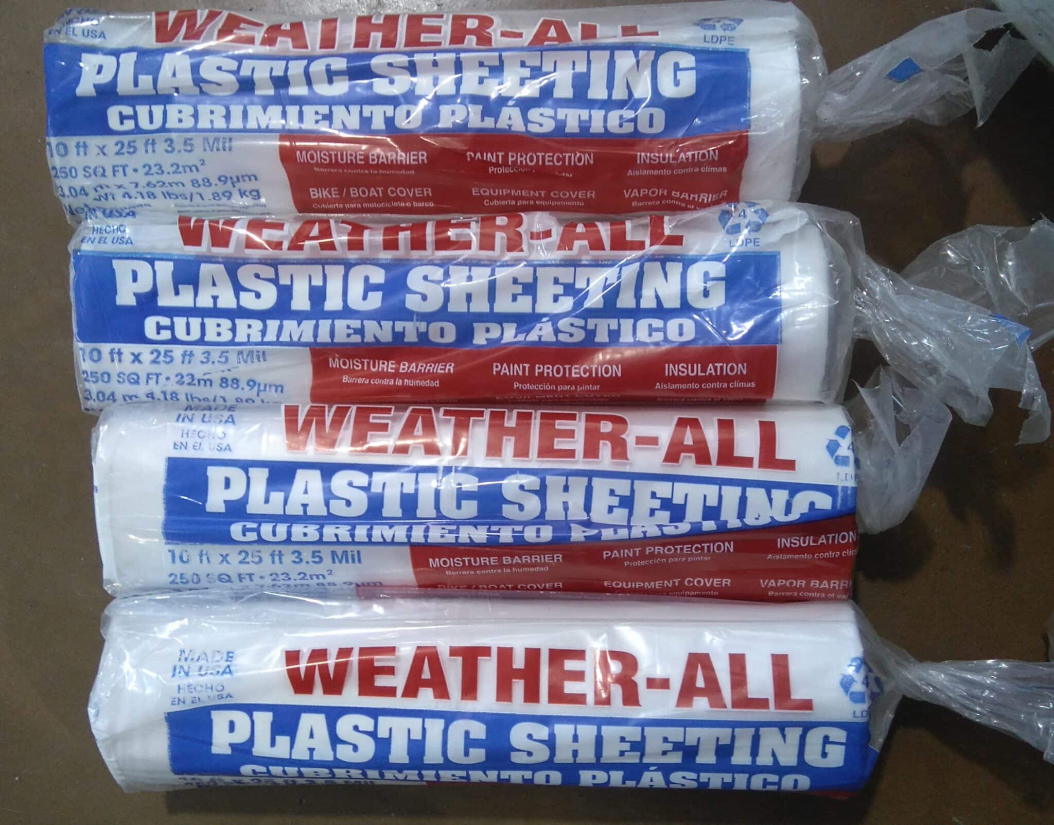 Plastic Sheeting Clear 10 x 25' 3.5Mil