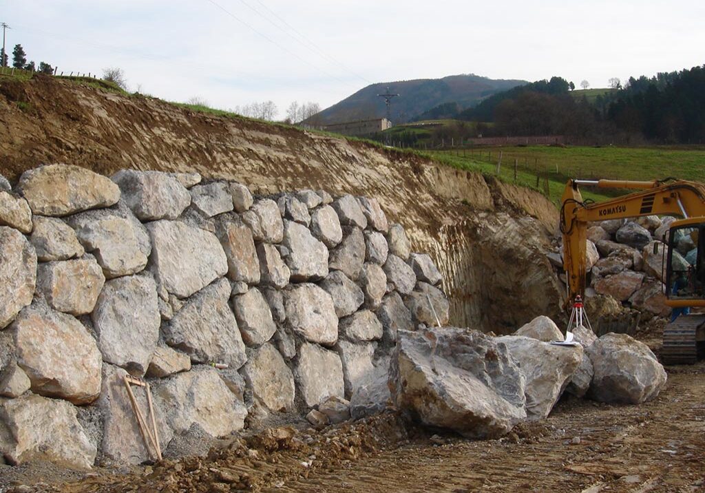 Retaining wall stone