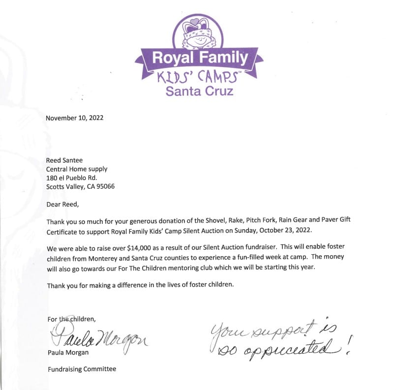 Scpens thank you letter