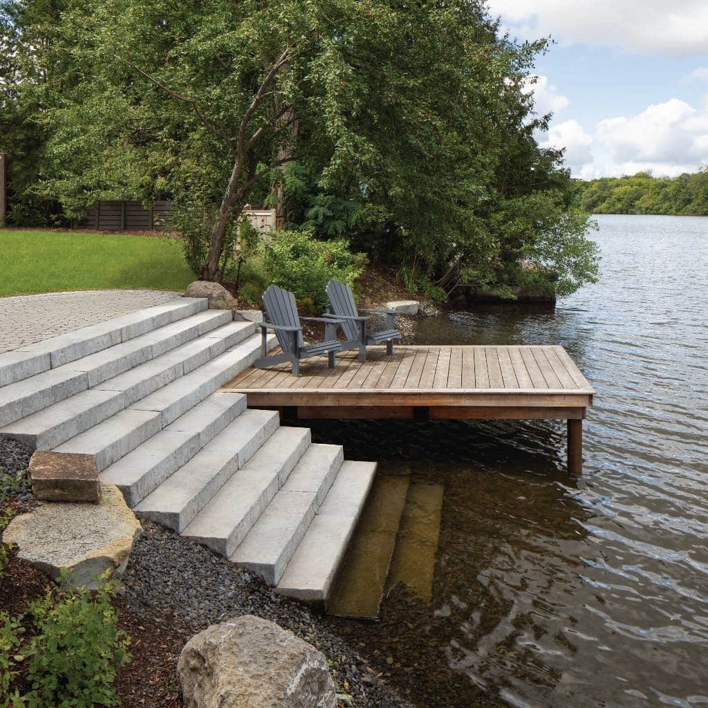 Traditional slab steps